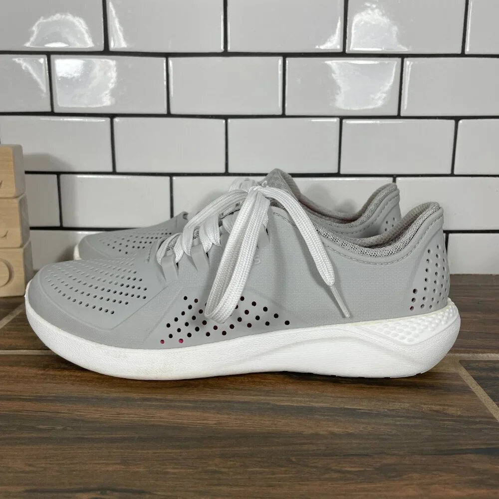 CROCS LiteRide Pacer Womens Size 8 Shoes Gray Cushioned Comfort Sneaker